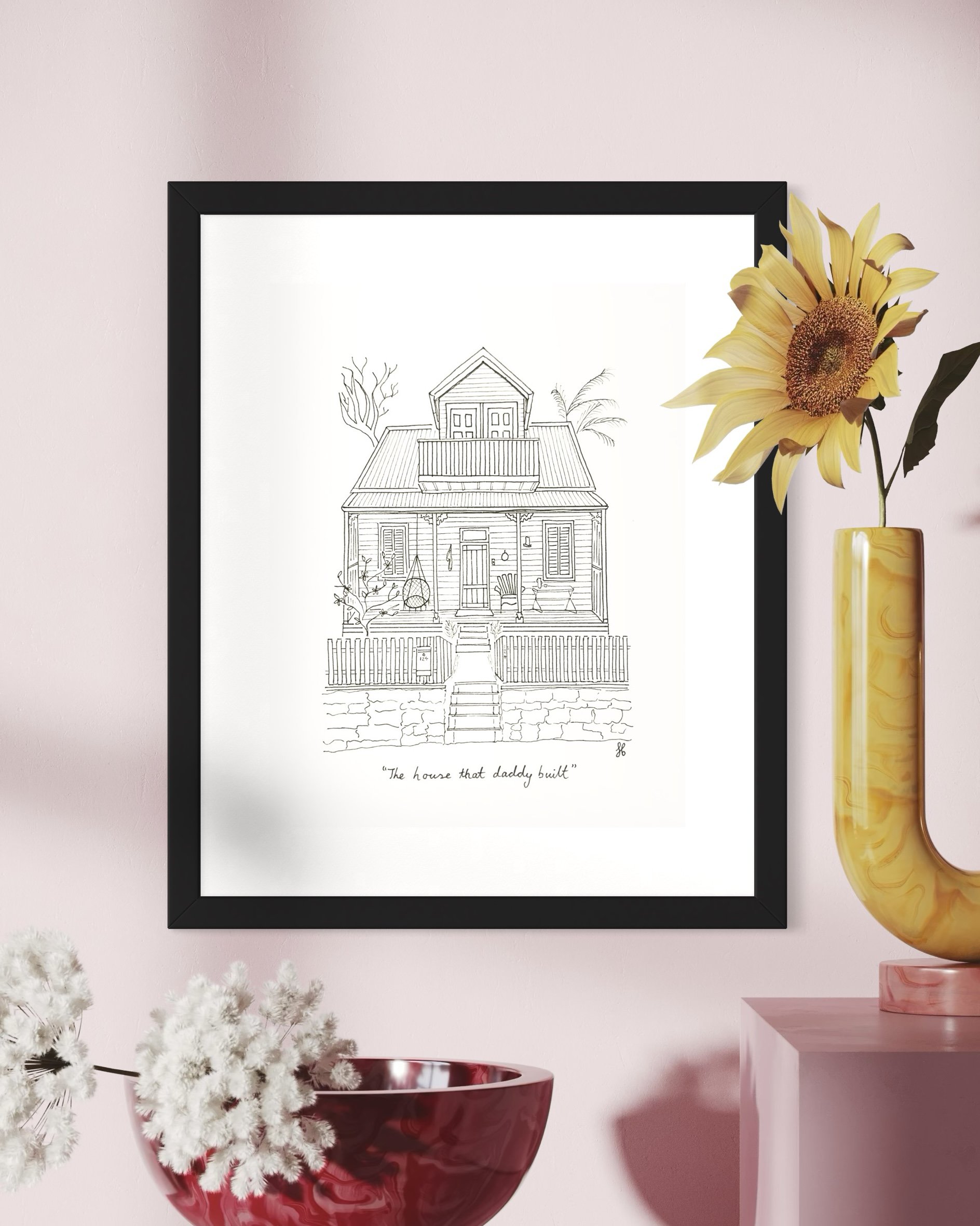 house sketch by Jess Bracey